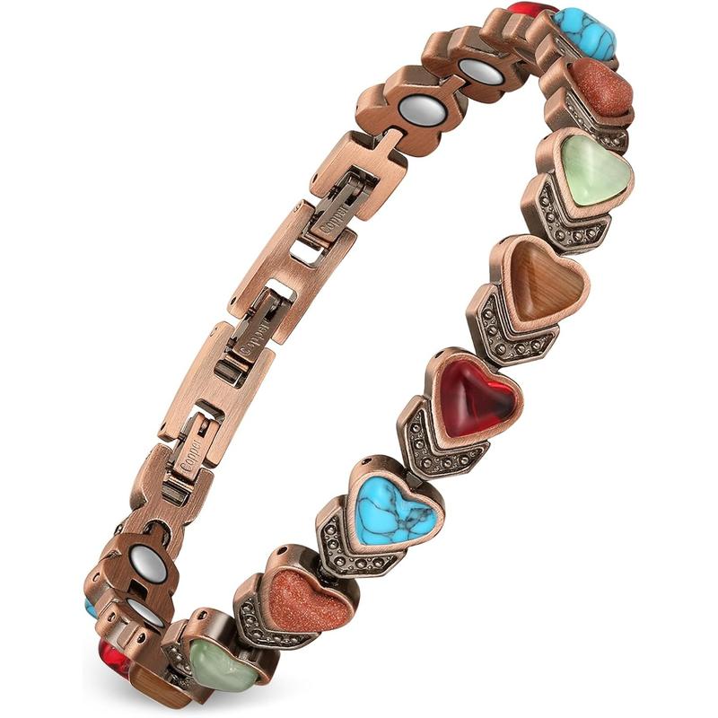 Diystar® Pure Copper Magnetic Bracelet with 3800 Gauss Effective Magnets
