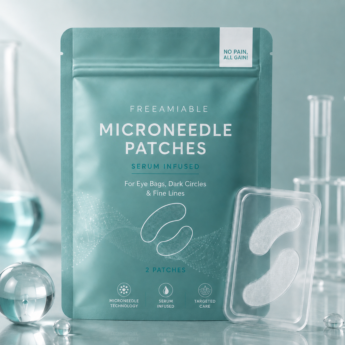 Dissolving Microneedle Eye Patches