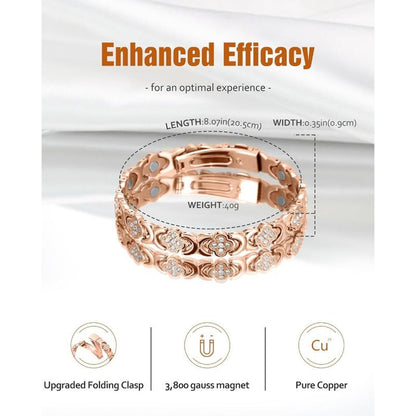 Diystar®  Pure Copper Magnetic Bracelet with 3800 Gauss Effective Magnets