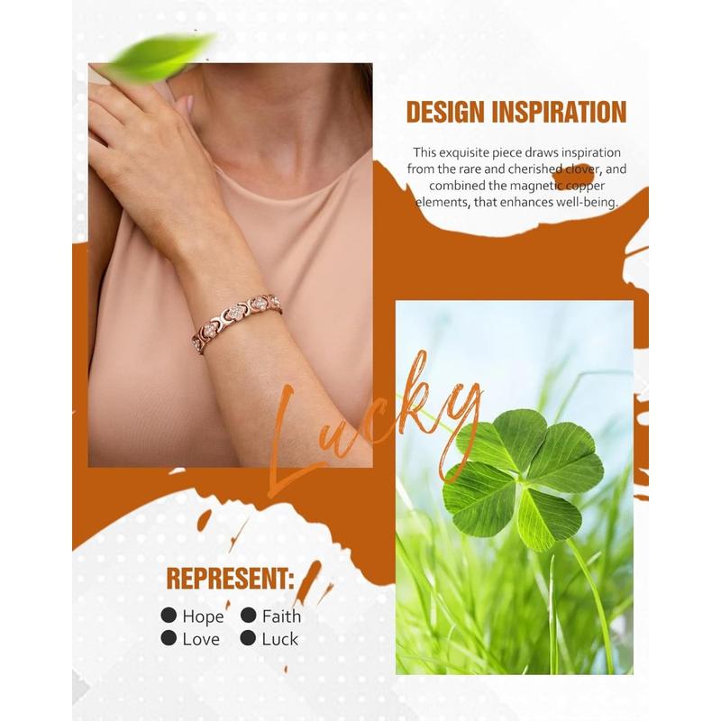Diystar®  Pure Copper Magnetic Bracelet with 3800 Gauss Effective Magnets